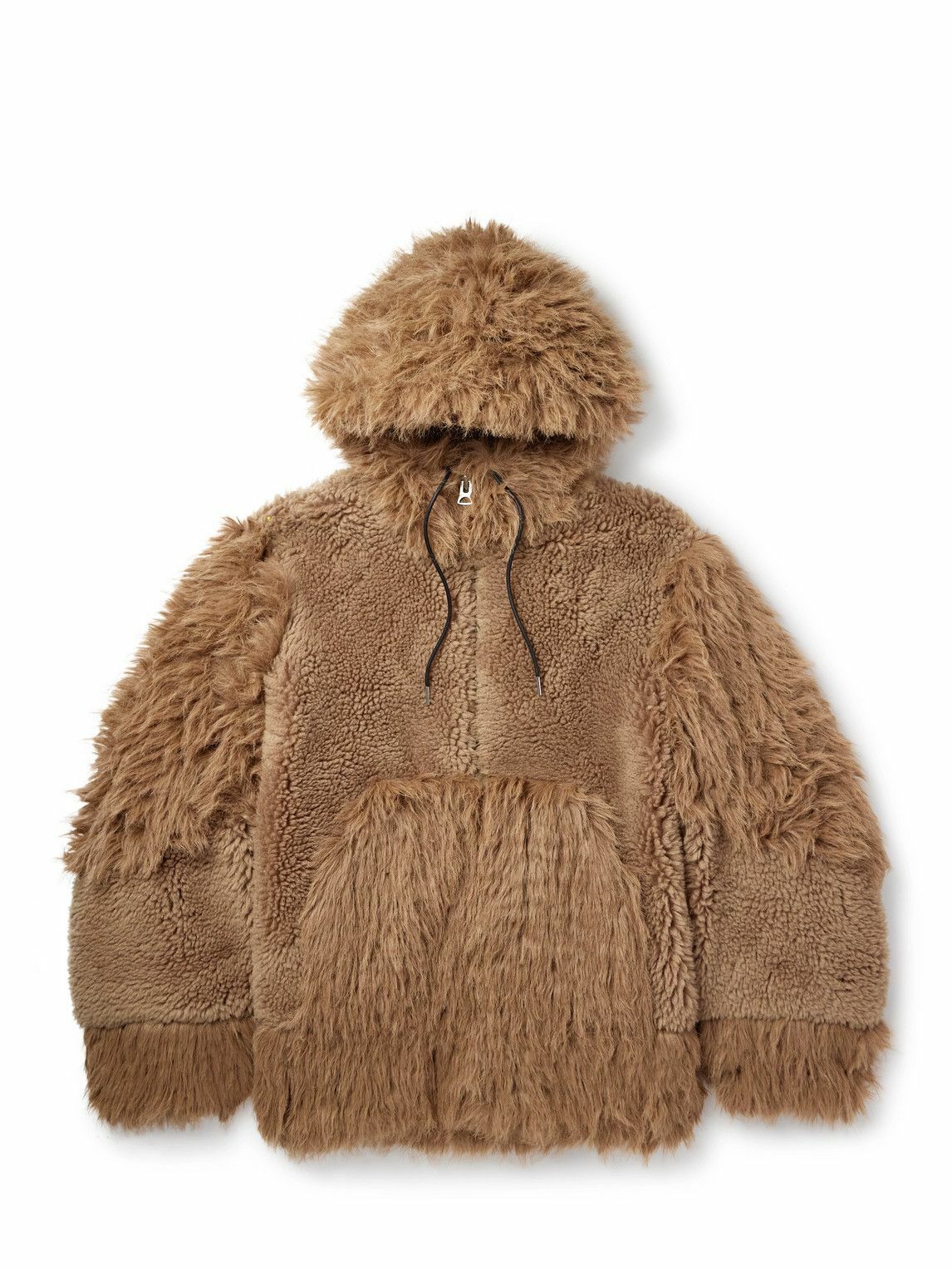 Sacai - Padded Faux Fur and Faux Shearling Hooded Jacket Sacai - Padded Faux Fur and Faux Shearling Hooded Jacket