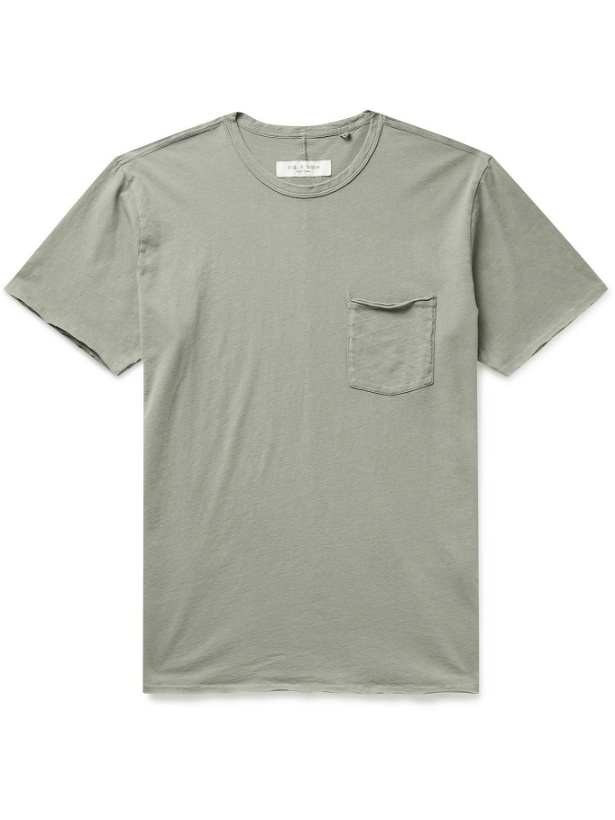 Photo: RAG & BONE - Miles Organic Cotton-Jersey T-Shirt - Green