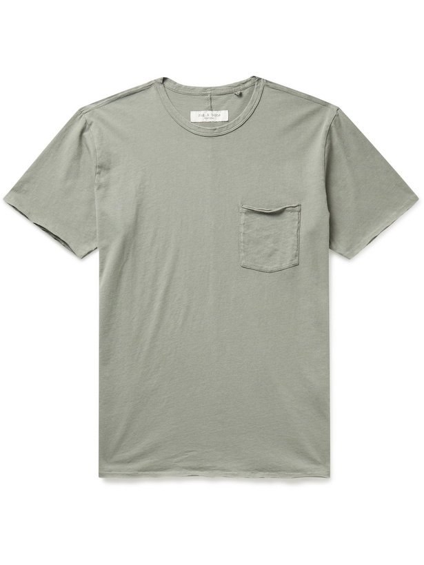 Photo: RAG & BONE - Miles Organic Cotton-Jersey T-Shirt - Green