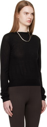 Rick Owens Black Temple Biker Level Sweater