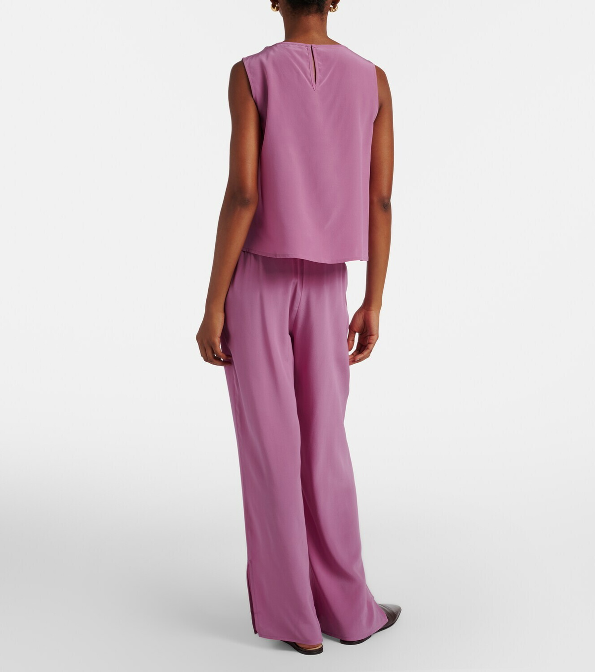 Asceno Loreto silk crêpe wide-leg pants