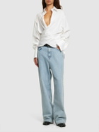 PETER DO Cotton Blend Poplin Wrap Shirt