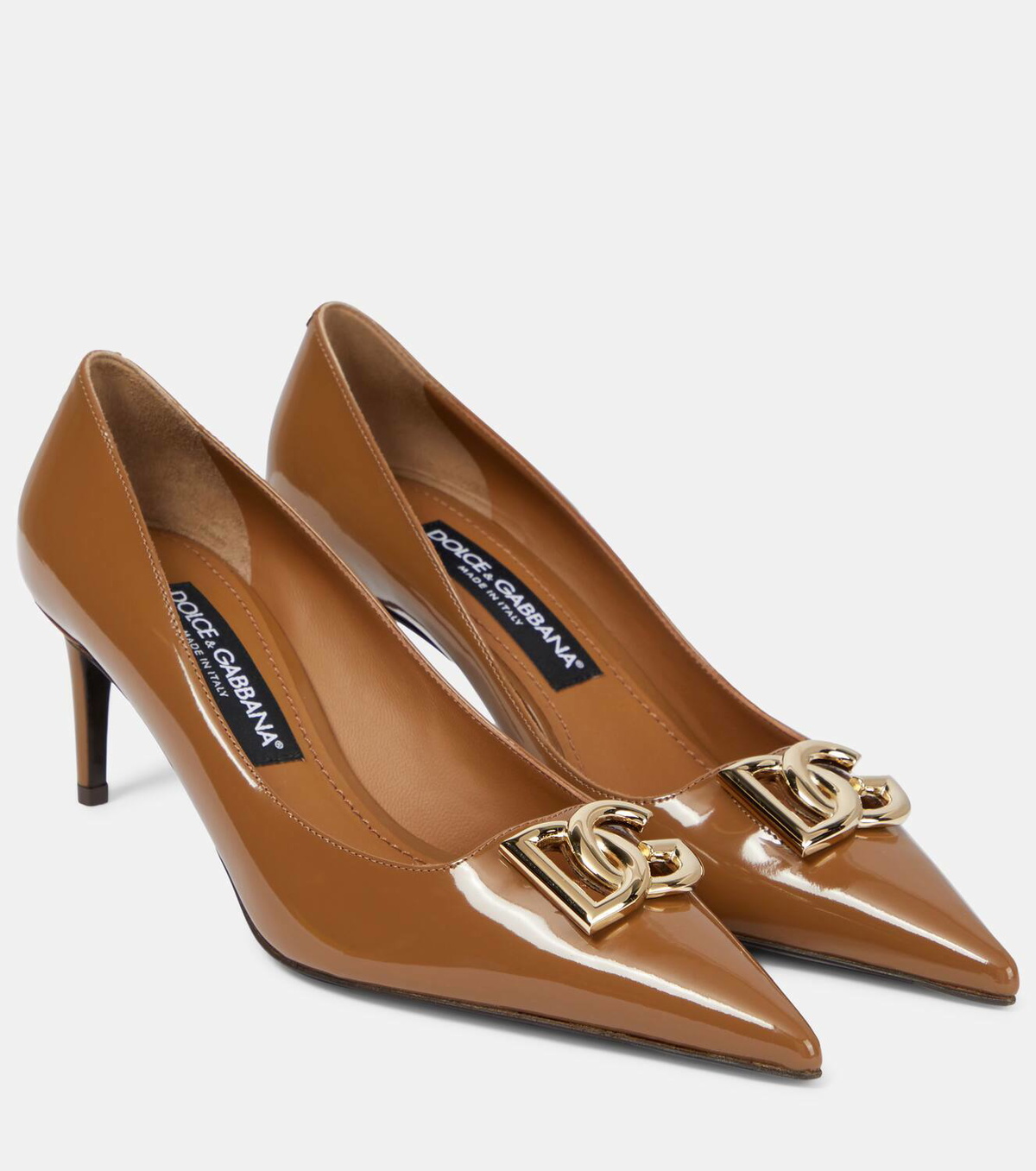 パンプス DOLCE & GABBANA LOLLO PUMPS IN PATENT LEATHER Lollo patent leather slingback pumps in black - Dolce