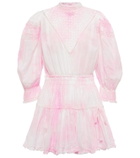 LoveShackFancy Viola tie-dye cotton minidress