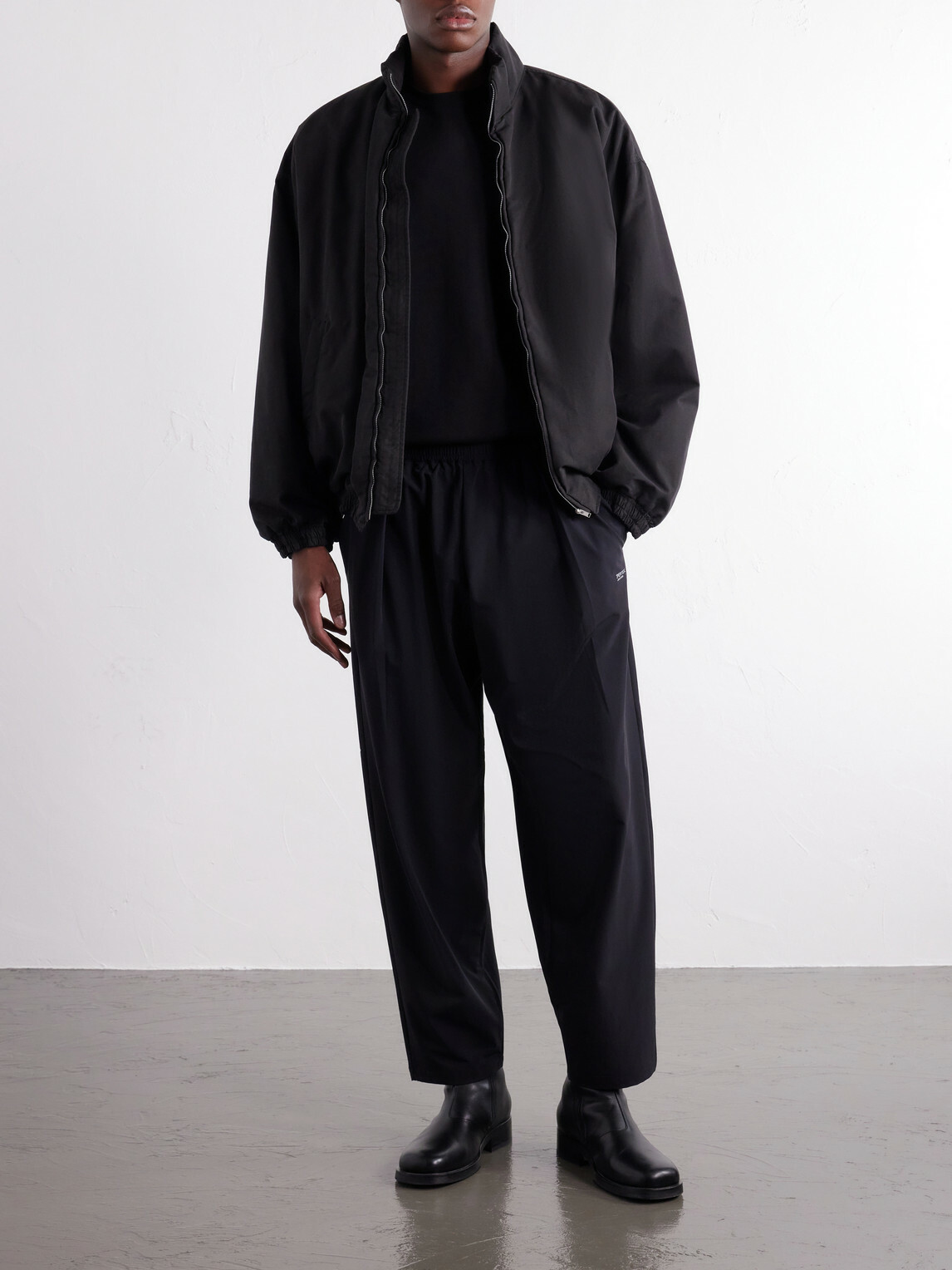 Graphpaper - Wide-Leg Pleated PERTEX® EQUILIBRIUM Trousers - Black