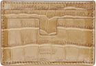 TOM FORD Tan Shiny Croc 'T Line' Classic Card Holder