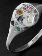 Seb Brown - Neapolitan Silver, Sapphire, Tourmaline and Emerald Ring - Silver