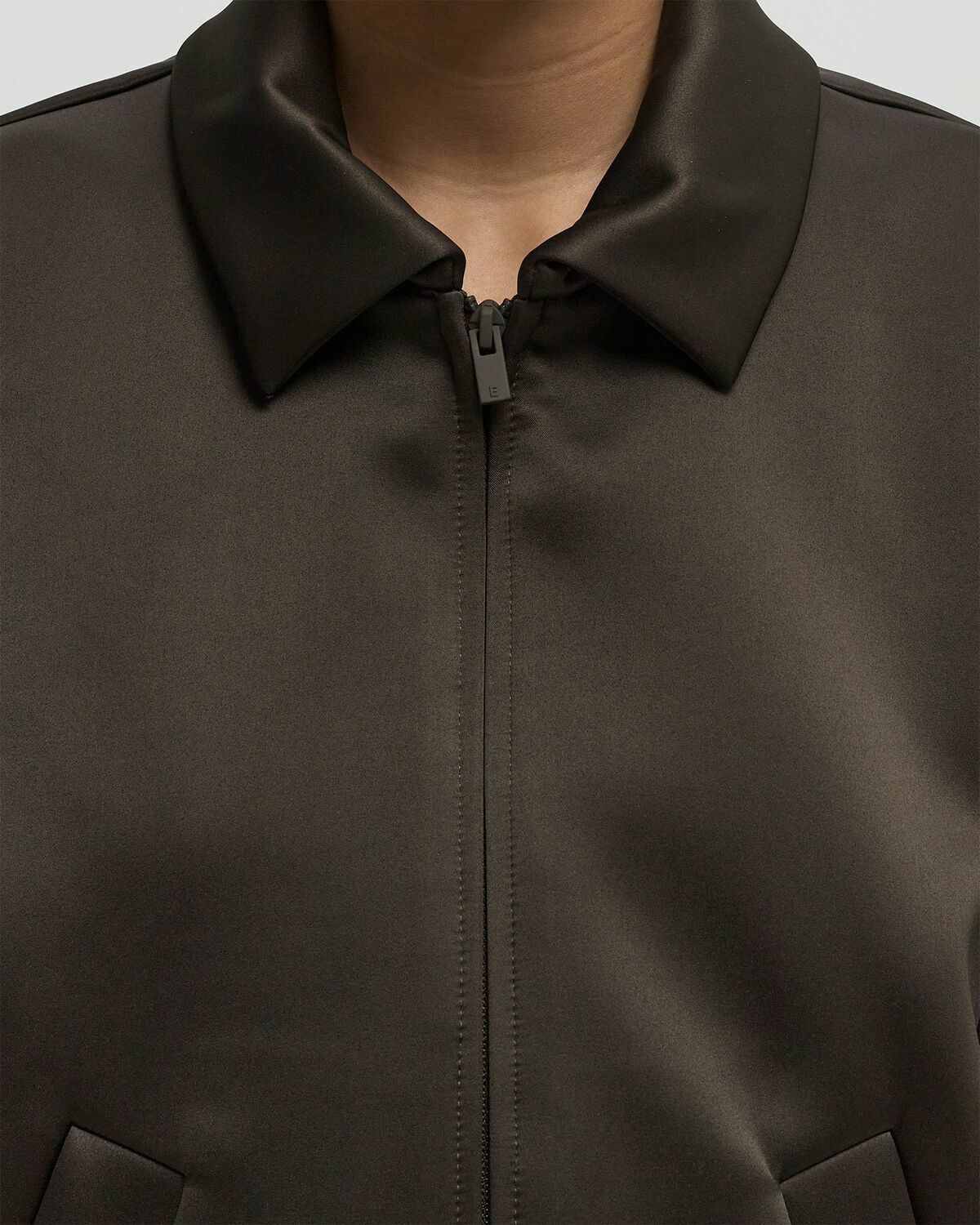 Fear of God Essentials SATIN NYLON BOMBER JACKET (UNFILLED) Brown