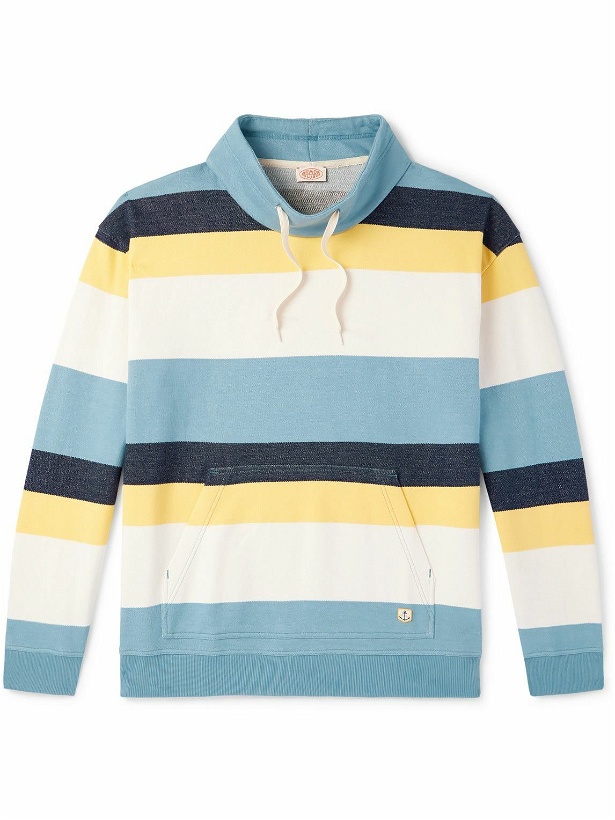 Photo: Armor Lux - Striped Organic Cotton-Jersey Mock Neck Sweater - Multi