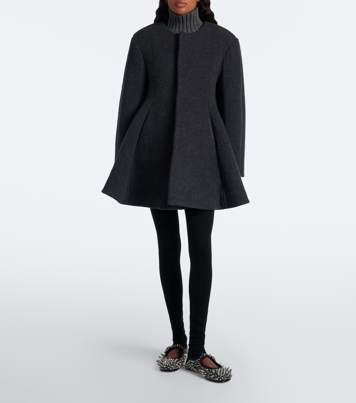 Bottega Veneta Pleated wool-blend coat