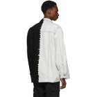 Eckhaus Latta Black and White Denim Jacket