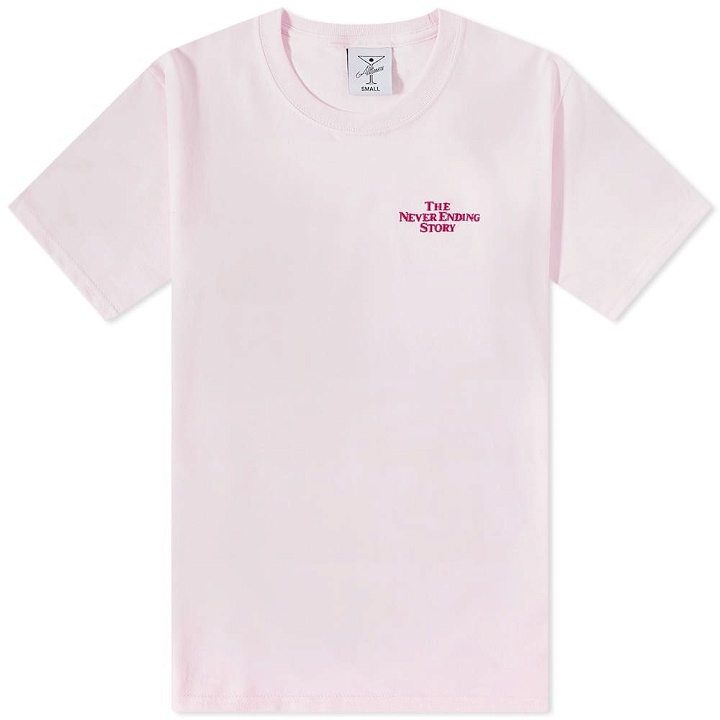 Photo: Alltimers Men's Embroidered Never Ending Story T-Shirt in Pink