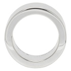 Bottega Veneta Silver Medium Flat Ring
