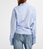 Sportmax Palmizi cutout striped cotton poplin shirt