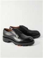 Zegna - Udine Leather Derby Shoes - Black