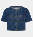 Self-Portrait Denim crop top