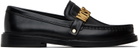 Moschino Black Polished Calfskin Loafers