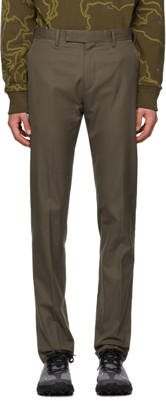 Photo: ZEGNA Taupe Zip Trousers