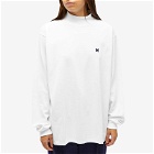 Needles Women's Long Sleeve Mock Neck T-Shirt in White