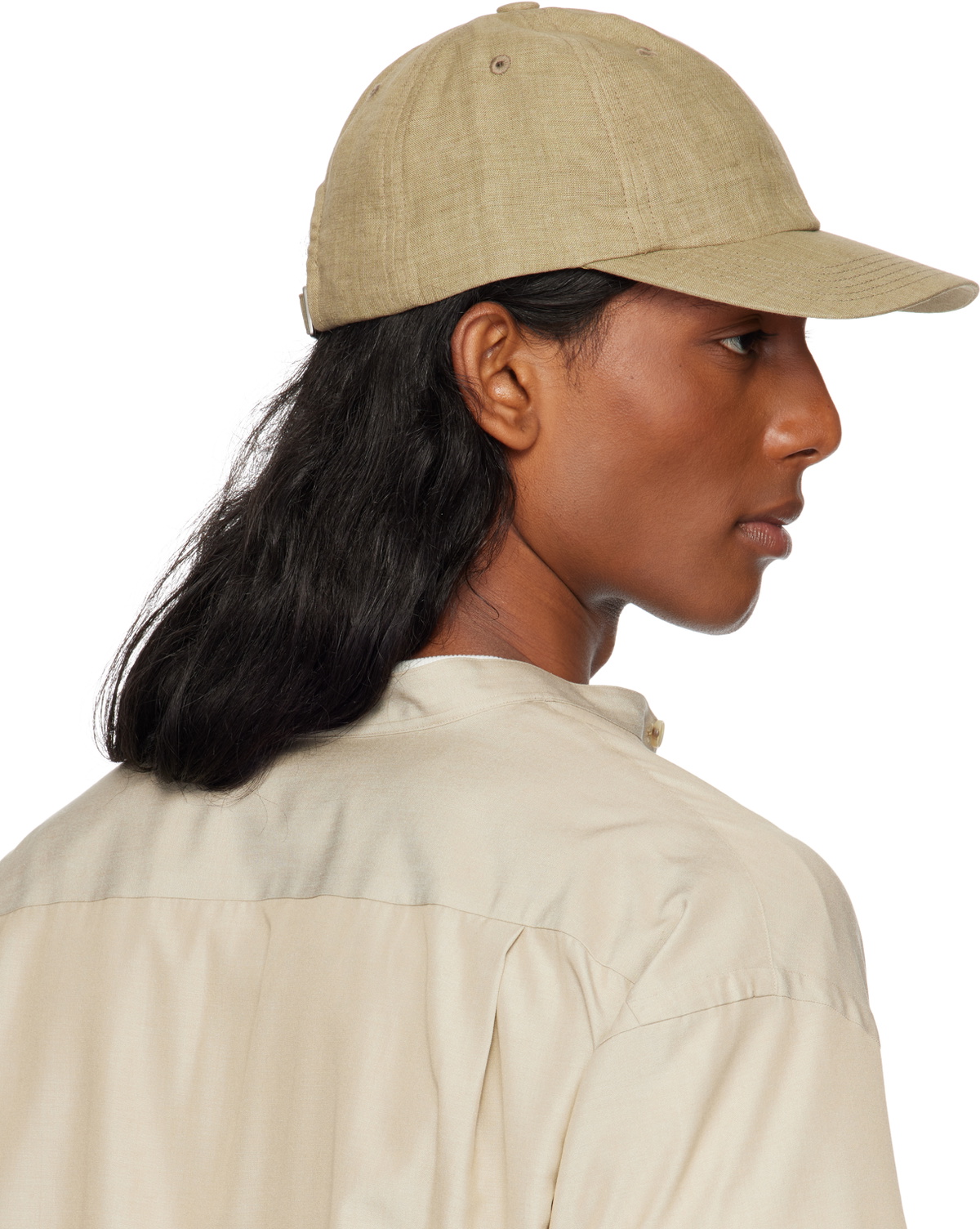YLÈVE Khaki Kijima Takayuki Edition Linen Cap