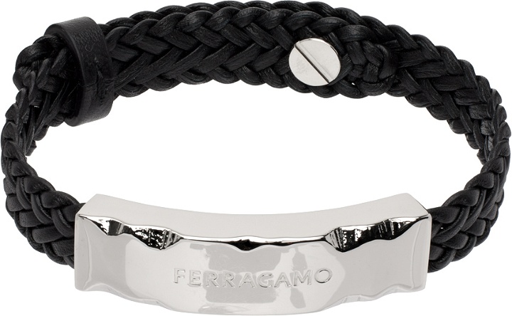 Photo: Ferragamo Black Braided Bracelet