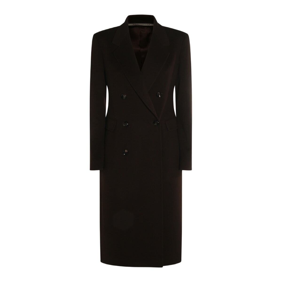 Tagliatore Dark Brown Wool Coat