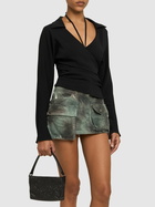 SELF-PORTRAIT Small Hobo Diamante Shoulder Bag
