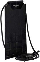 Maison Margiela Black Croc Phone Pouch