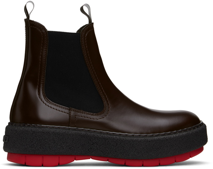 Photo: SUNNEI Brown Cemento Chelsea Boots