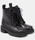 Junya Watanabe Embellished leather biker boots