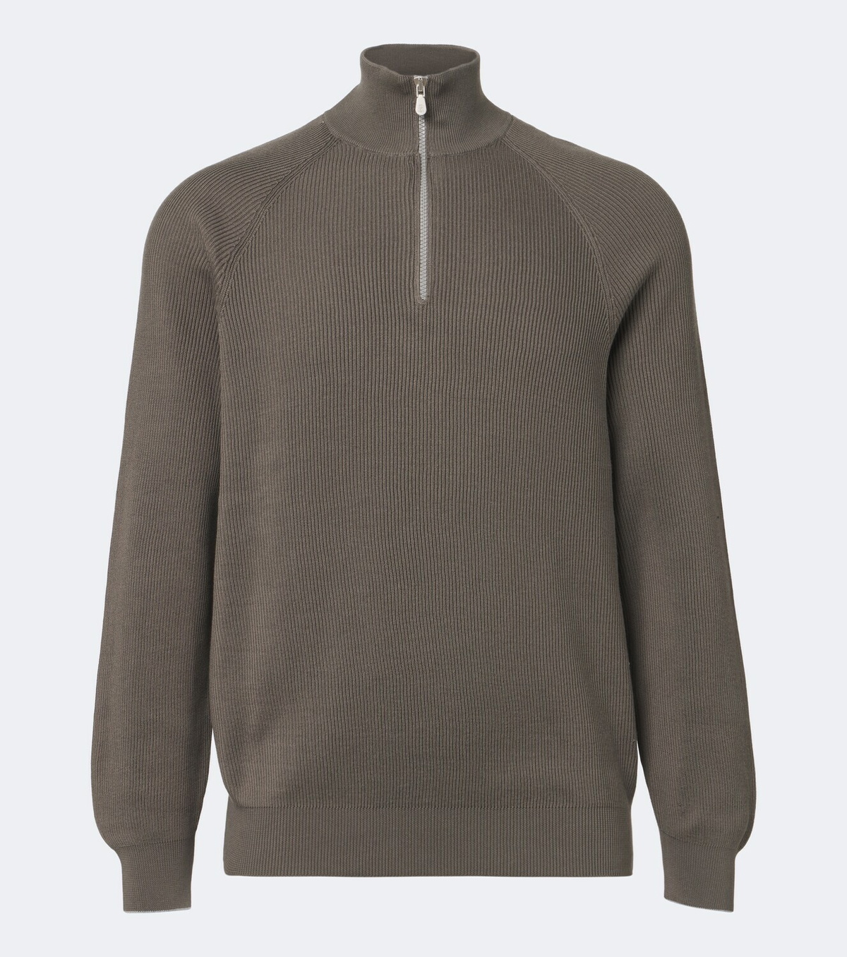 Brunello Cucinelli Ribbed-knit half-zip cotton sweater