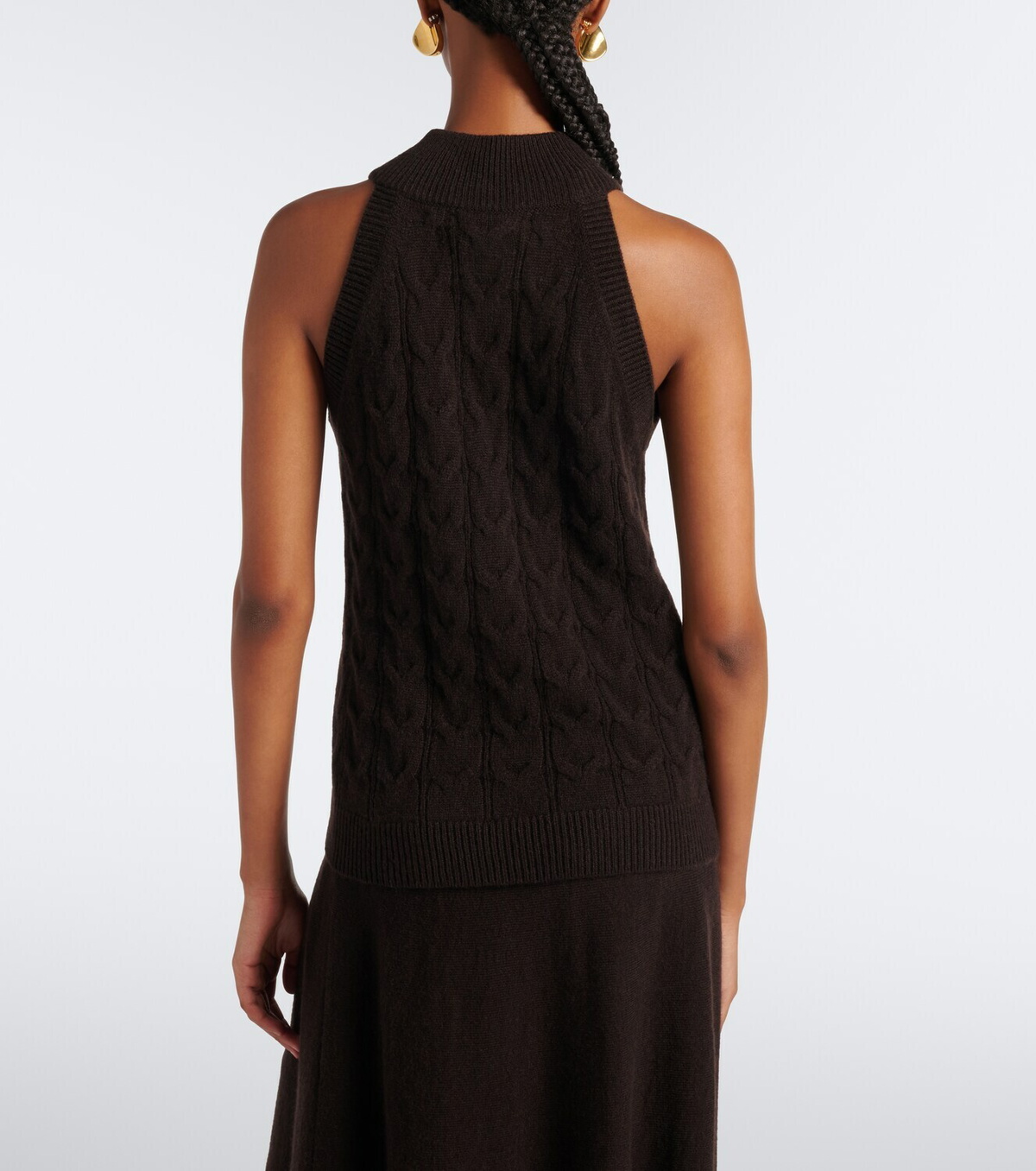 Lisa Yang Serafine cable-knit cashmere top