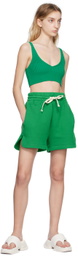 HALFBOY Green V-Neck Tank Top