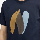 Norse Projects Men's Johannes Organic Paint N Logo T-shirt in Dark Navy