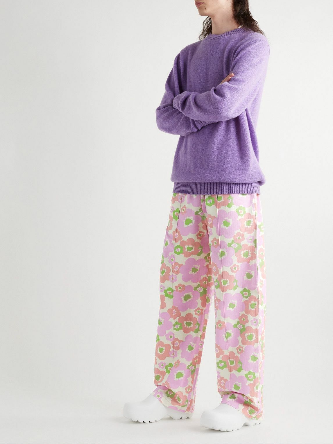 レディースacne flower print trousers 花柄 レギンス フラワー