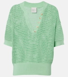 Varley Callie open-knit cotton top