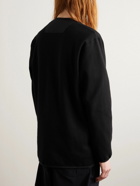 Comme des Garçons HOMME - Shell-Trimmed Cotton-Jersey Zip-Up Sweatshirt - Black