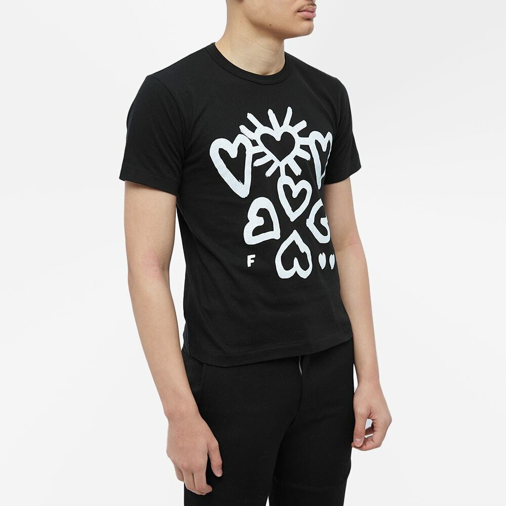 Comme des Garçons Men's CDG Filip Pagowski T-Shirt in Black Comme