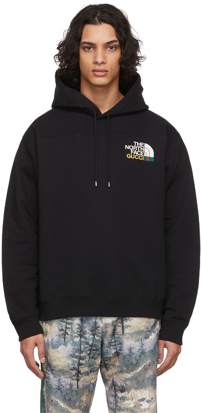 Photo: Gucci Black The North Face Edition Graphic Print Hoodie