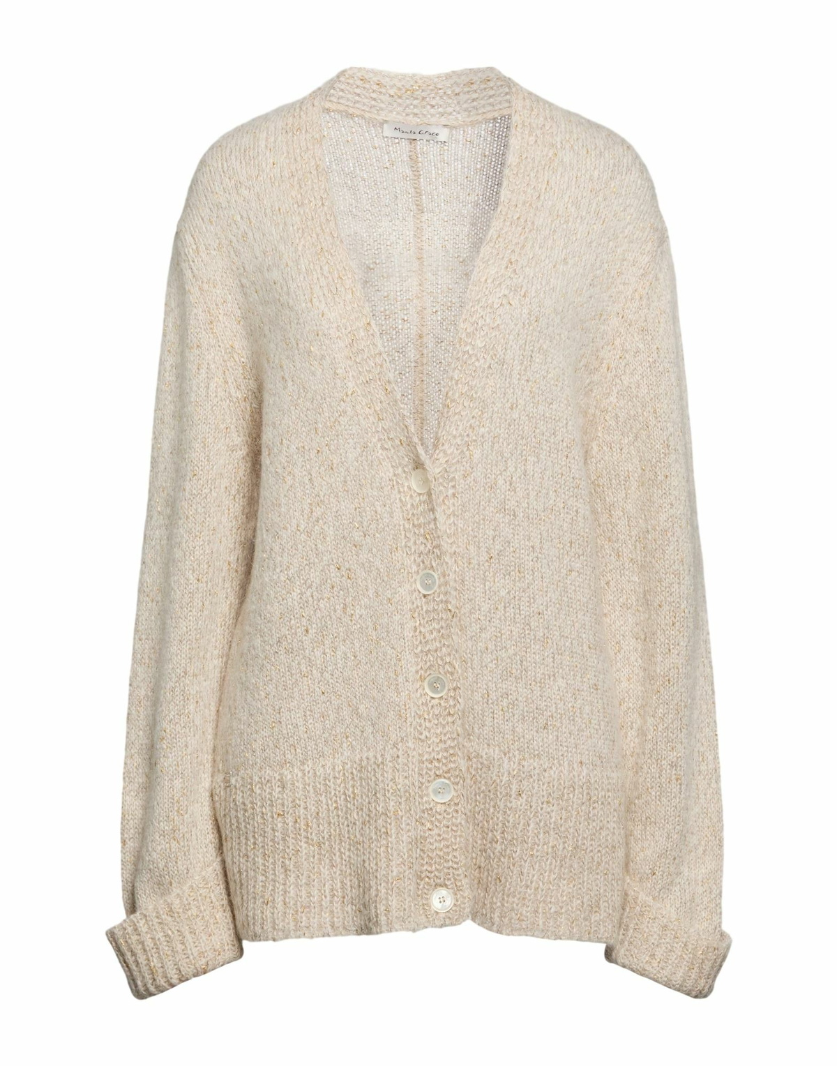 Manila Grace Womens Cardigan in Beige