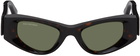 Balenciaga Tortoiseshell Odeon Sunglasses