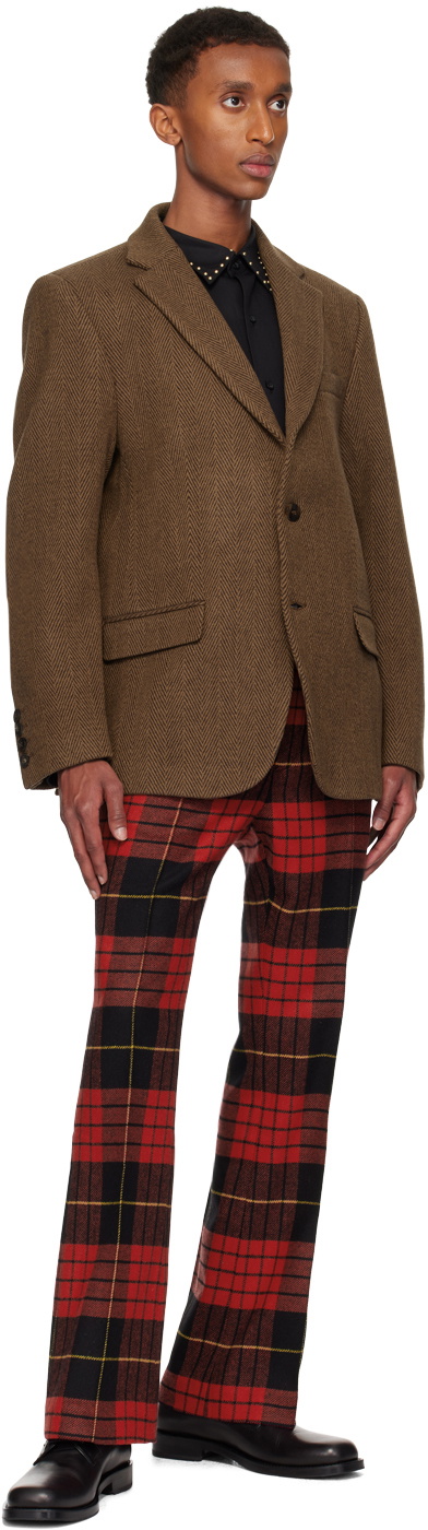 Ernest W. Baker Brown Classic Single-Breasted Blazer