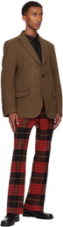 Ernest W. Baker Brown Classic Single-Breasted Blazer