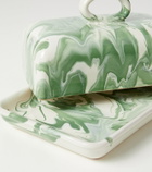 Cabana Marbled ceramic butter dish