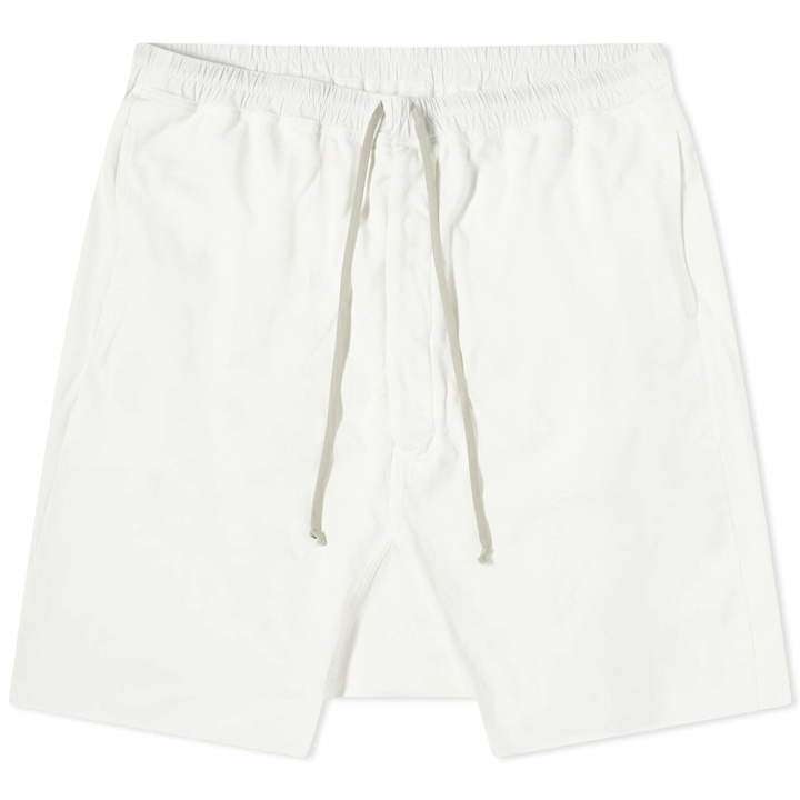 Photo: Rick Owens DRKSHDW Men's Drawstring Pods Shorts in Milk