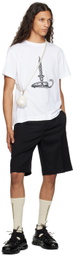 Simone Rocha White Candle Logo T-Shirt