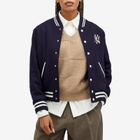 Sporty & Rich Women's Yankees Serif Varsity Jacket in Navy