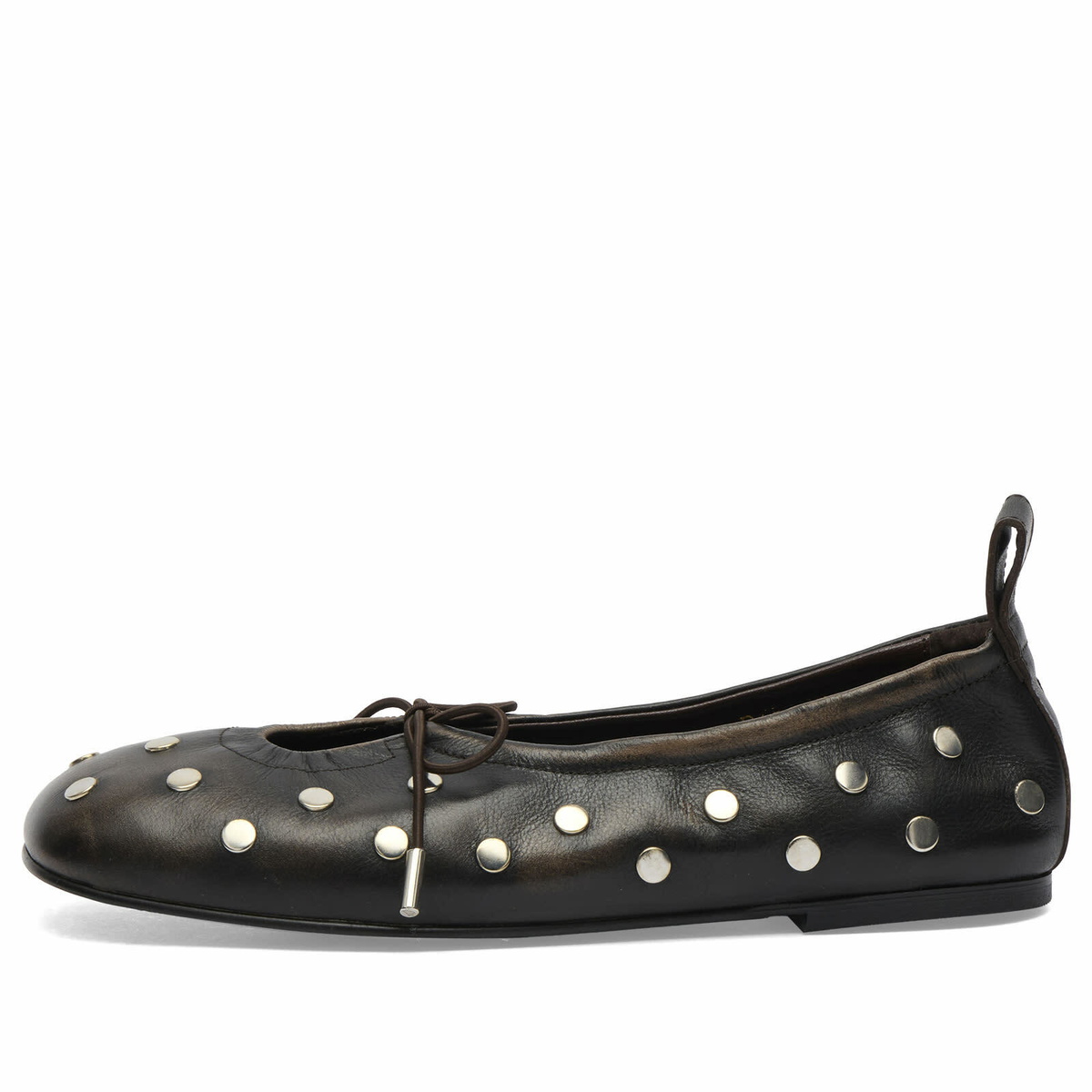 ALOHAS Women's Rosalind All Studs Leather Ballet Flats in All Studs Vintage Effect Brown