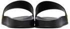 Versace Black Smiling Medusa Slip-On Sandals