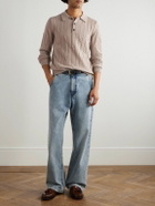 Incotex - Zanone Cable-Knit Wool and Cashmere-Blend Polo Shirt - Neutrals
